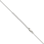 Sterling Silver 1mm Cable Chain w/ ext.