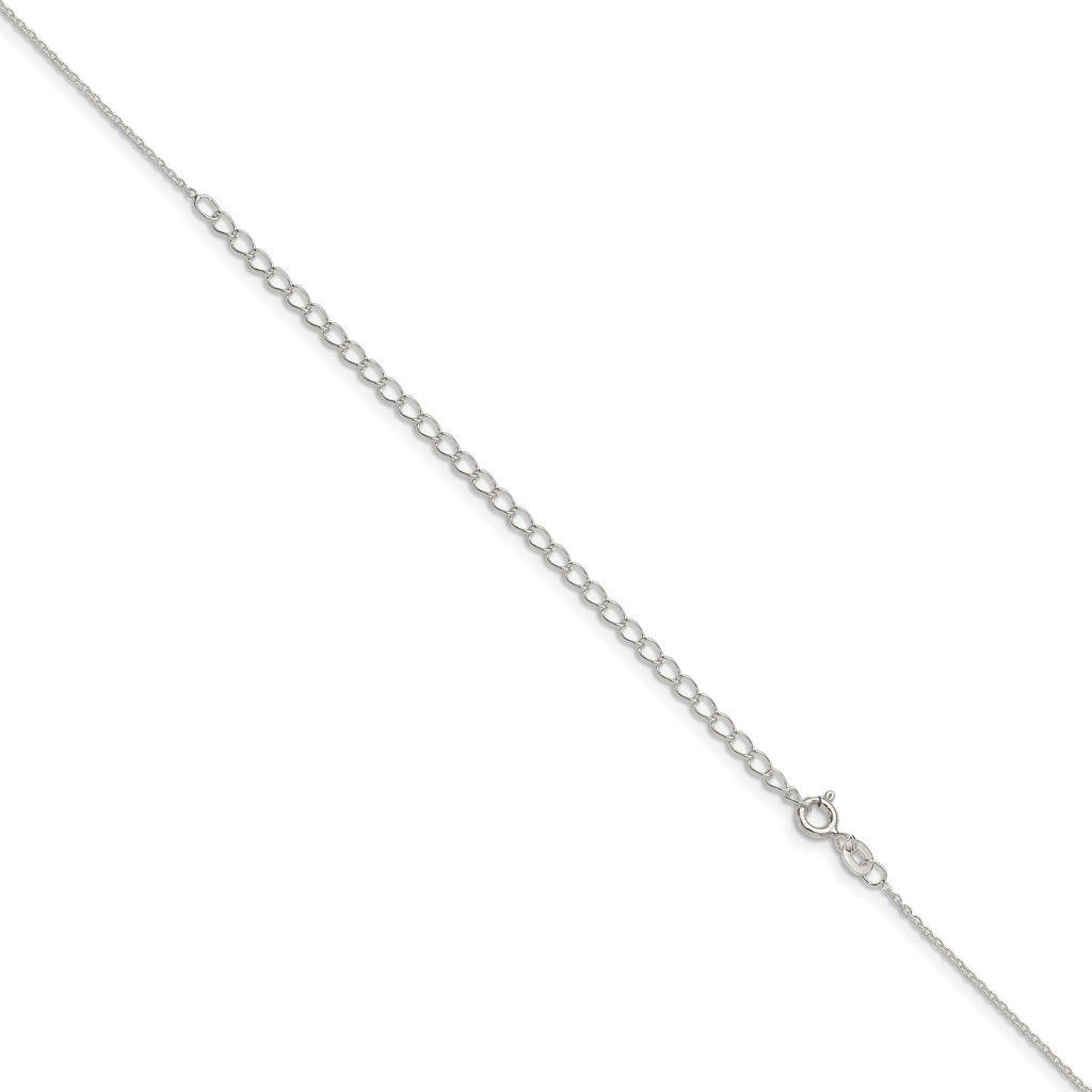 Sterling Silver 1mm Cable Chain w/ ext.
