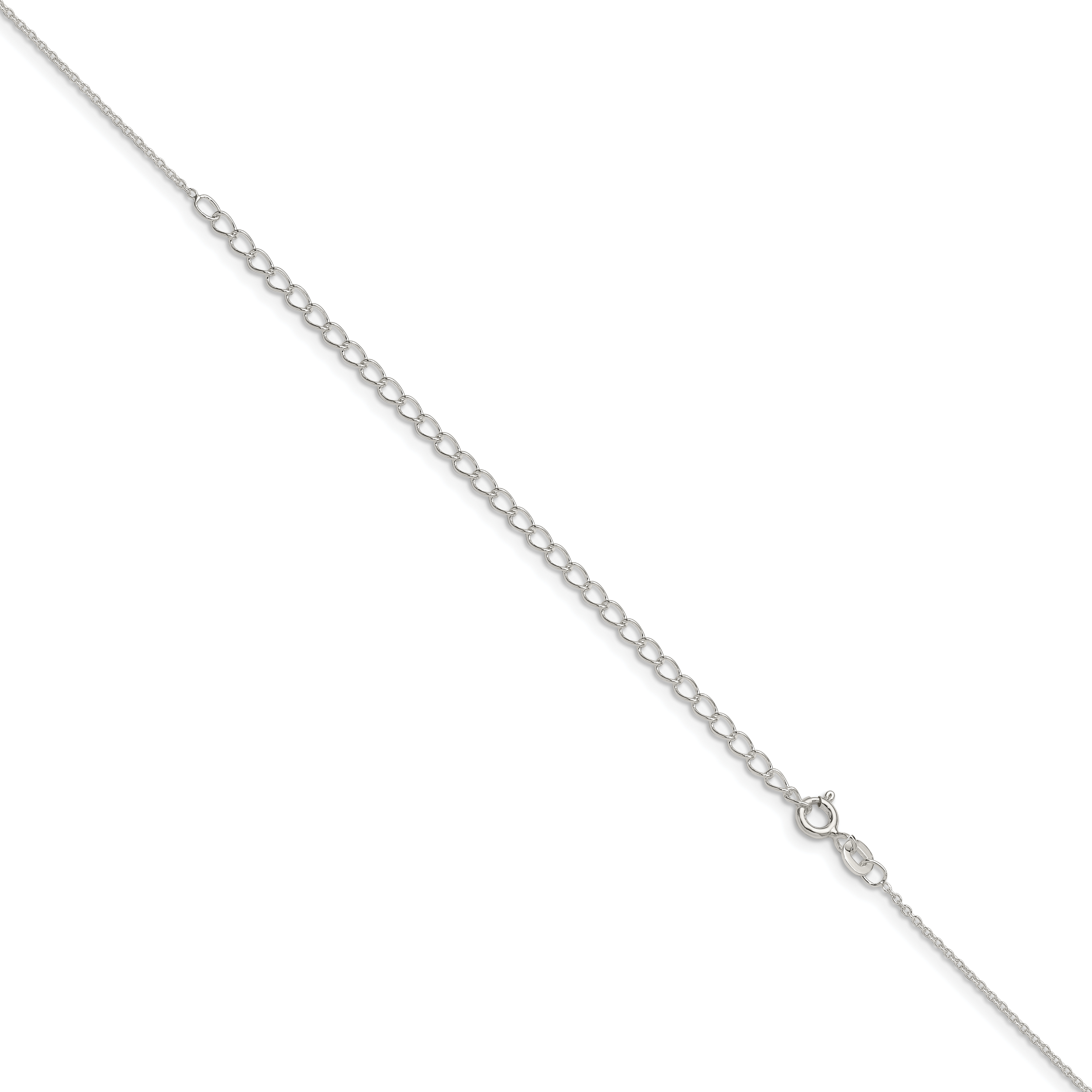 Sterling Silver 1mm Cable Chain w/ ext.