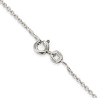 Sterling Silver Rhodium-plated 1mm Cable Chain