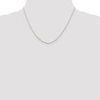 Sterling Silver Rhodium-plated 1mm Cable Chain