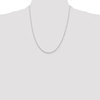Sterling Silver Rhodium-plated 1mm Cable Chain