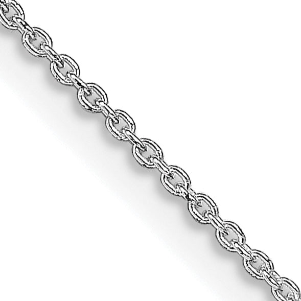 Sterling Silver Rhodium-plated 1mm Cable Chain Main image
