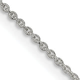 Cable Chain Necklace in Sterling Silver, 1mm