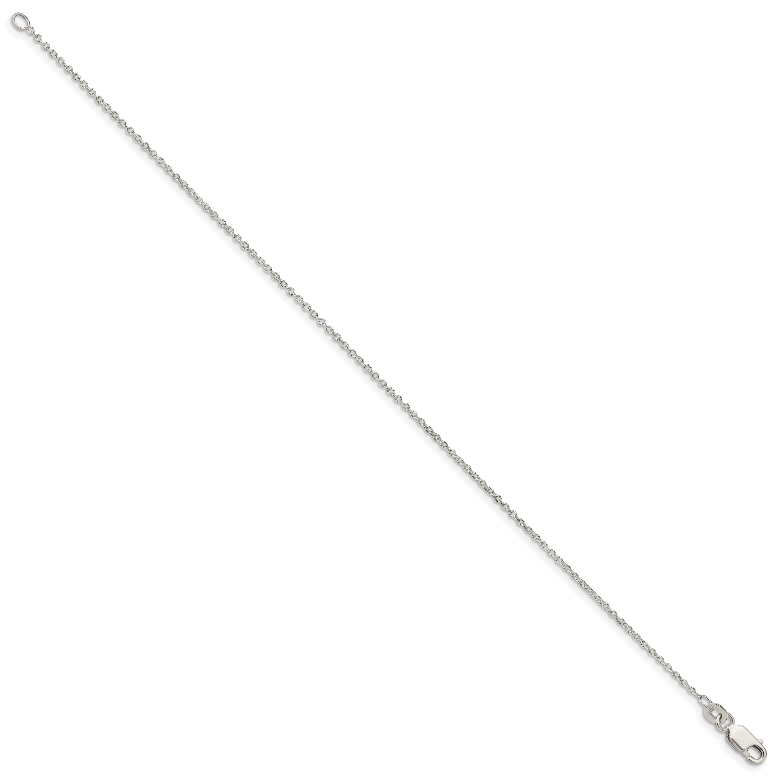 Cable Chain Necklace in Sterling Silver, 1.25mm Secondary image