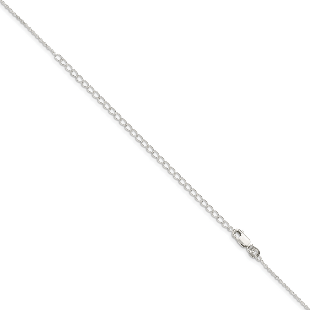 Sterling Silver 1.25mm Cable Chain w/ ext.
