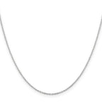 Sterling Silver Rhodium-plated 1.25mm Cable Chain