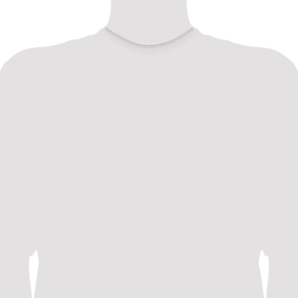 Sterling Silver Rhodium-plated 1.25mm Cable Chain