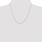 Sterling Silver Rhodium-plated 1.25mm Cable Chain