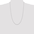 Sterling Silver Rhodium-plated 1.25mm Cable Chain