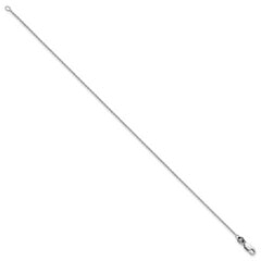 Sterling Silver Rhodium-plated 1.25mm Cable Chain