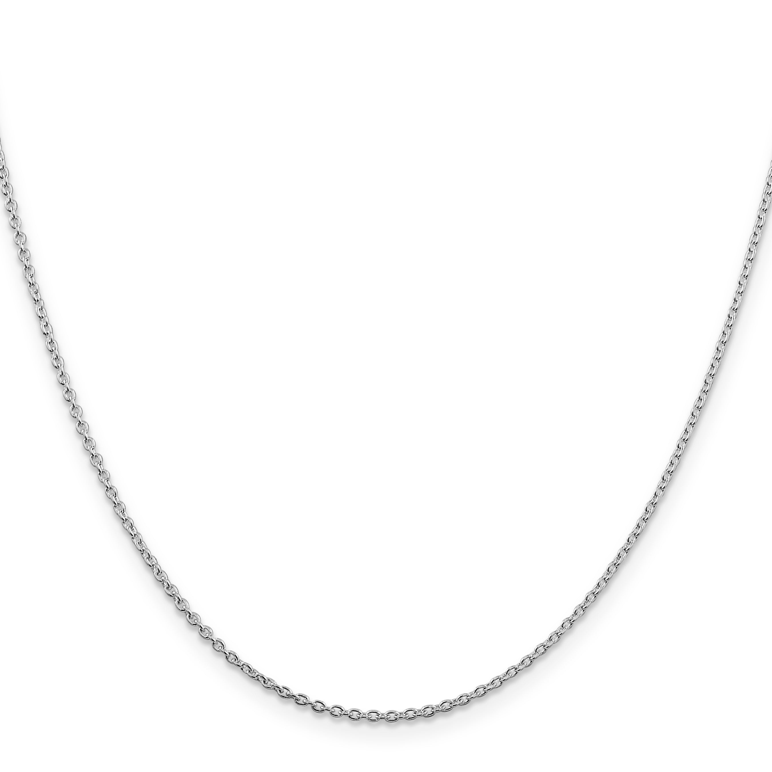 Sterling Silver Rhodium-plated 1.5mm Cable Chain Main image