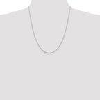 Sterling Silver Rhodium-plated 1.5mm Cable Chain