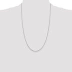 Sterling Silver Rhodium-plated 1.5mm Cable Chain