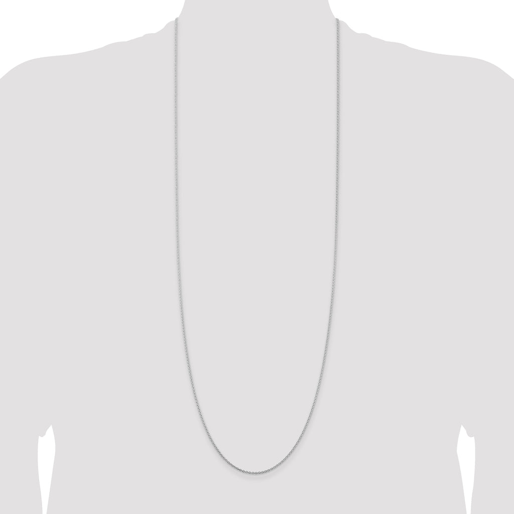 Sterling Silver Rhodium-plated 1.5mm Cable Chain