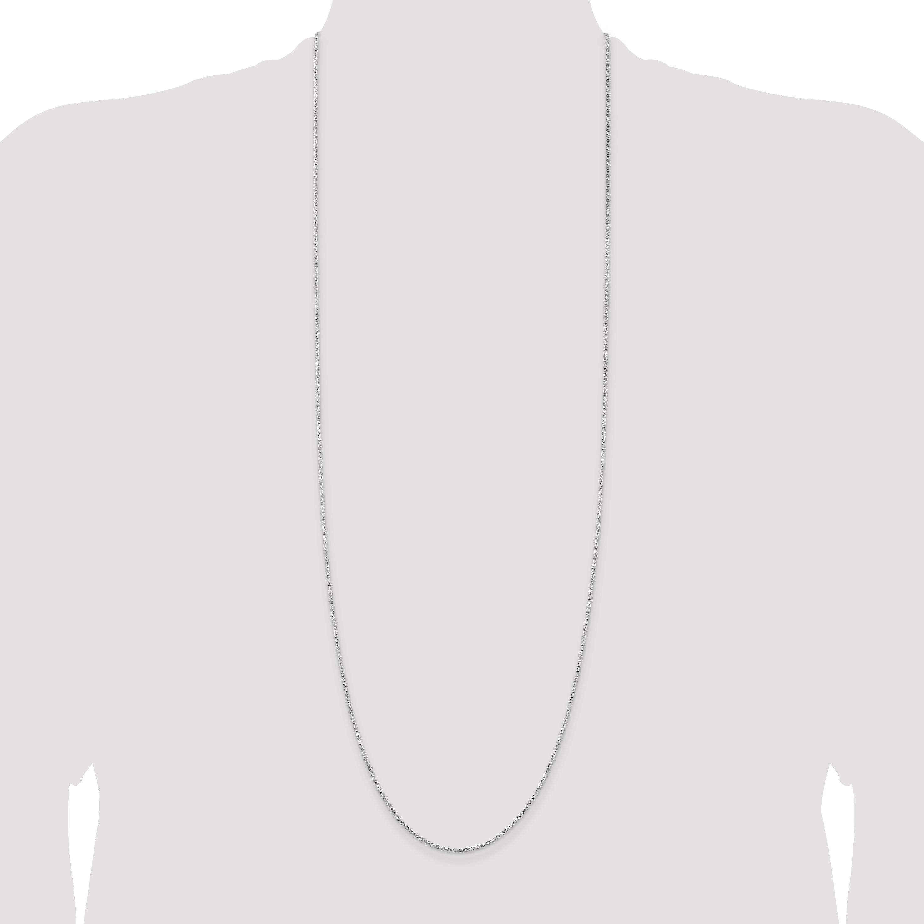 Sterling Silver Rhodium-plated 1.5mm Cable Chain