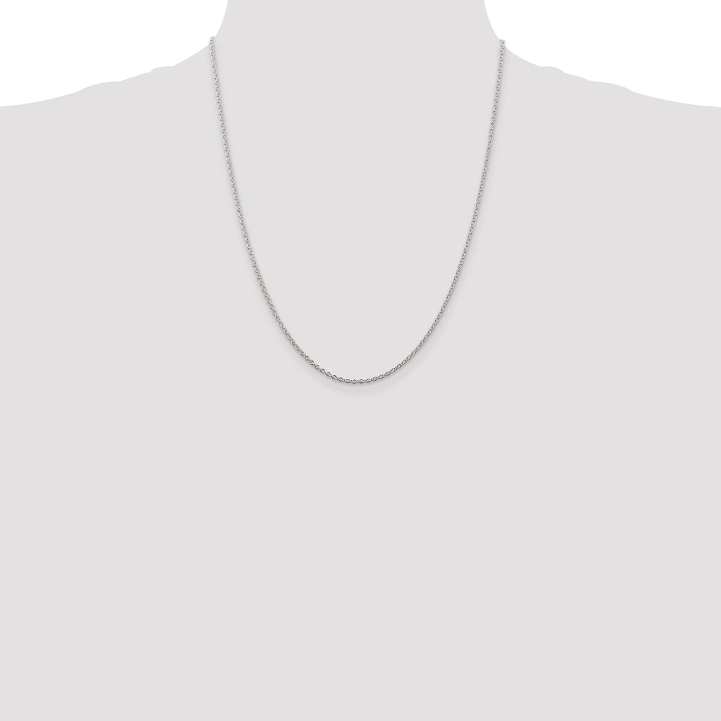 Sterling Silver 1.95mm Cable Chain Anklet