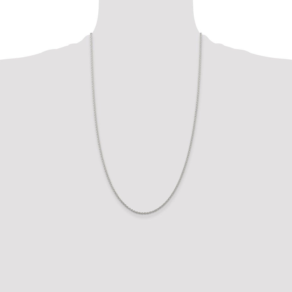 Sterling Silver 1.95mm Cable Chain Anklet