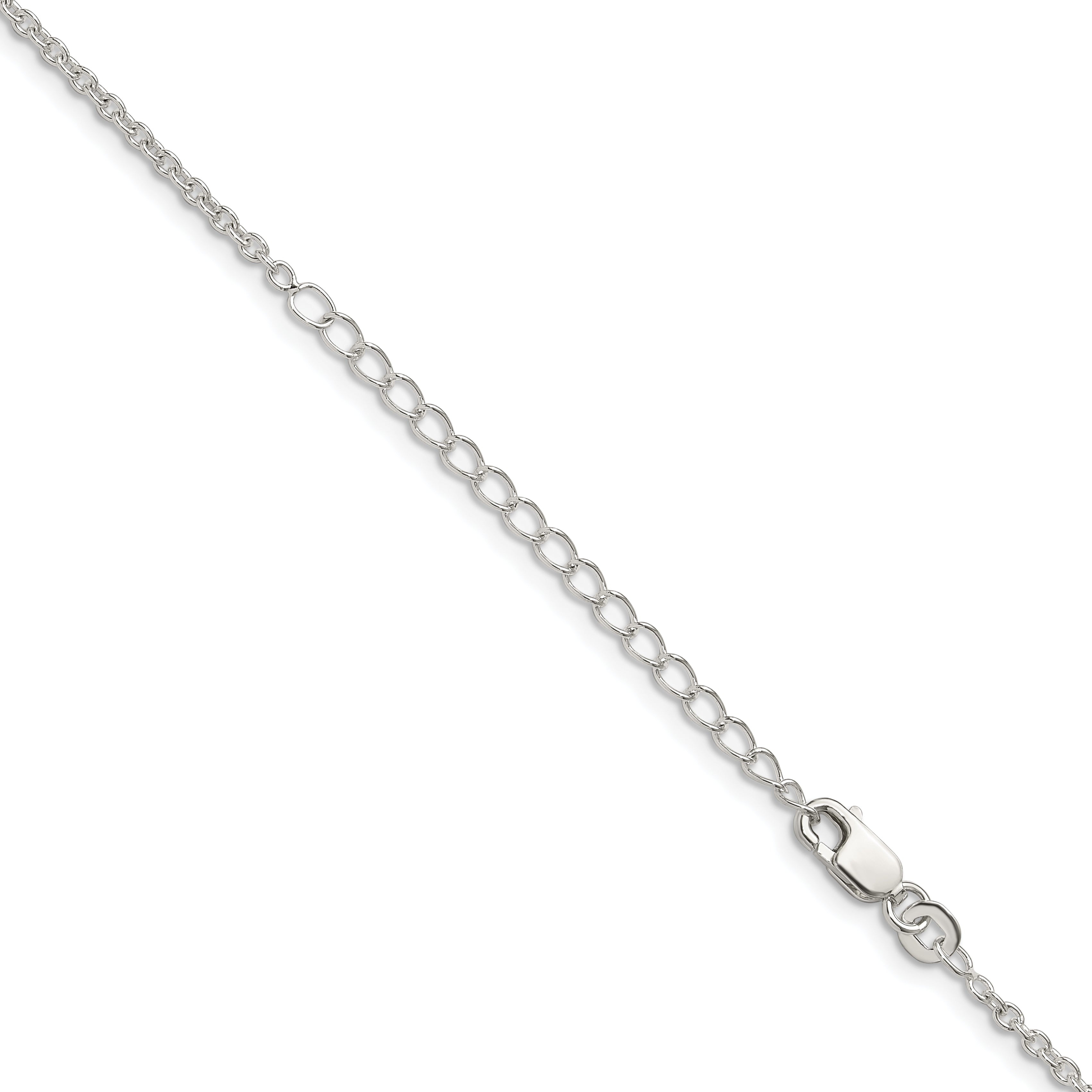 Sterling Silver 1.95mm Cable Chain w/ ext.
