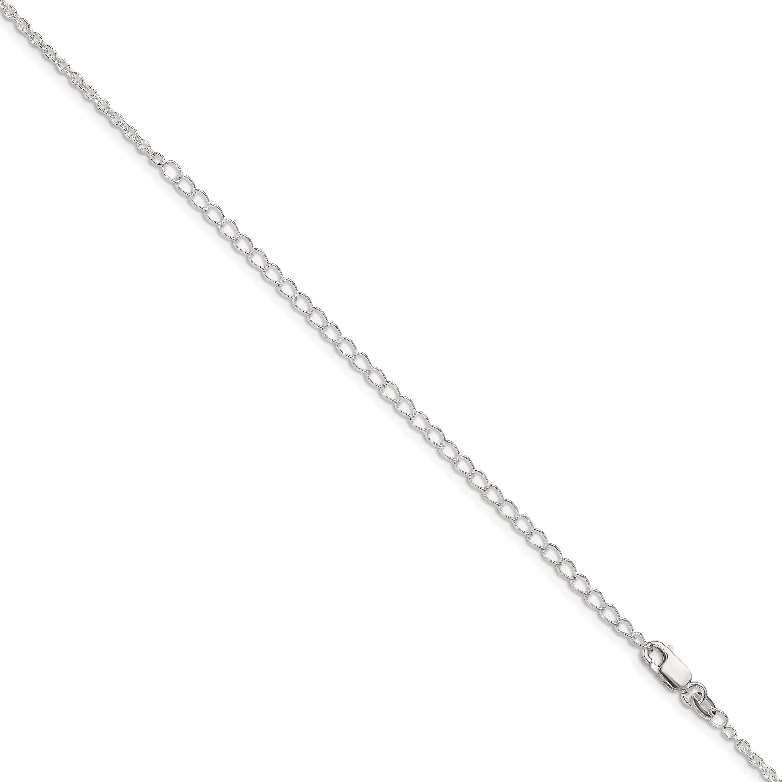 Sterling Silver 1.95mm Cable Chain w/ ext.