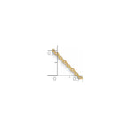 Cable Chain Necklace in Gold-Plated Sterling Silver, 1.95mm, 16 Inch - Sophia Jewelers