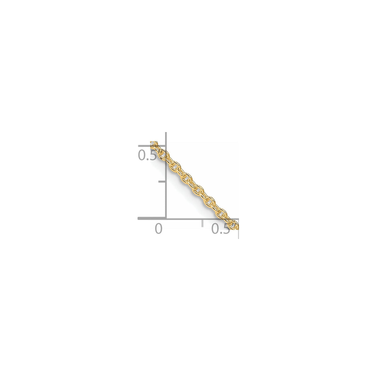 Cable Chain Necklace in Gold-Plated Sterling Silver, 1.95mm, 16 Inch - Sophia Jewelers
