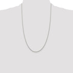 Sterling Silver Rhodium-plated 1.95mm Cable Chain