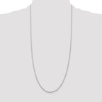 Sterling Silver Rhodium-plated 1.95mm Cable Chain