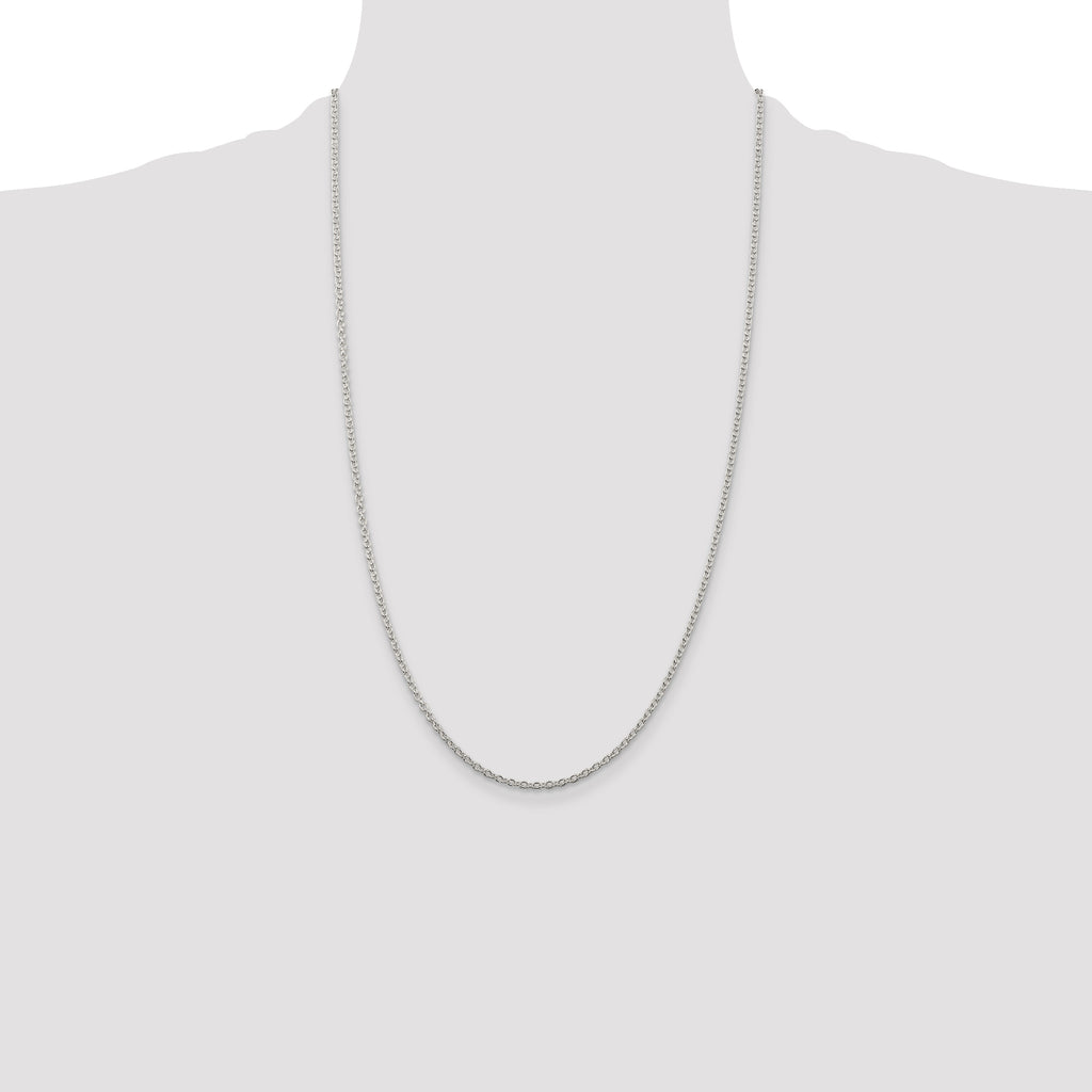 Sterling Silver 2.25mm Cable Chain