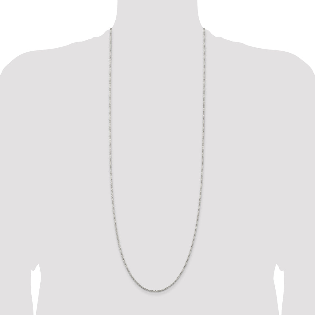 Sterling Silver 2.25mm Cable Chain