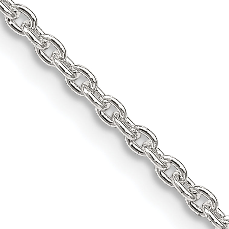 Sterling Silver Cable Chain Necklace 2.25mm
