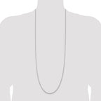 Sterling Silver Rhodium-plated 2.25mm Cable Chain