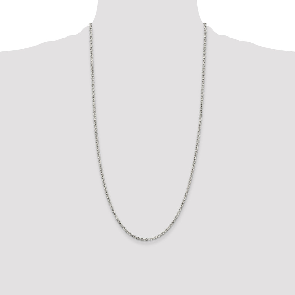 Sterling Silver 2.75mm Cable Chain