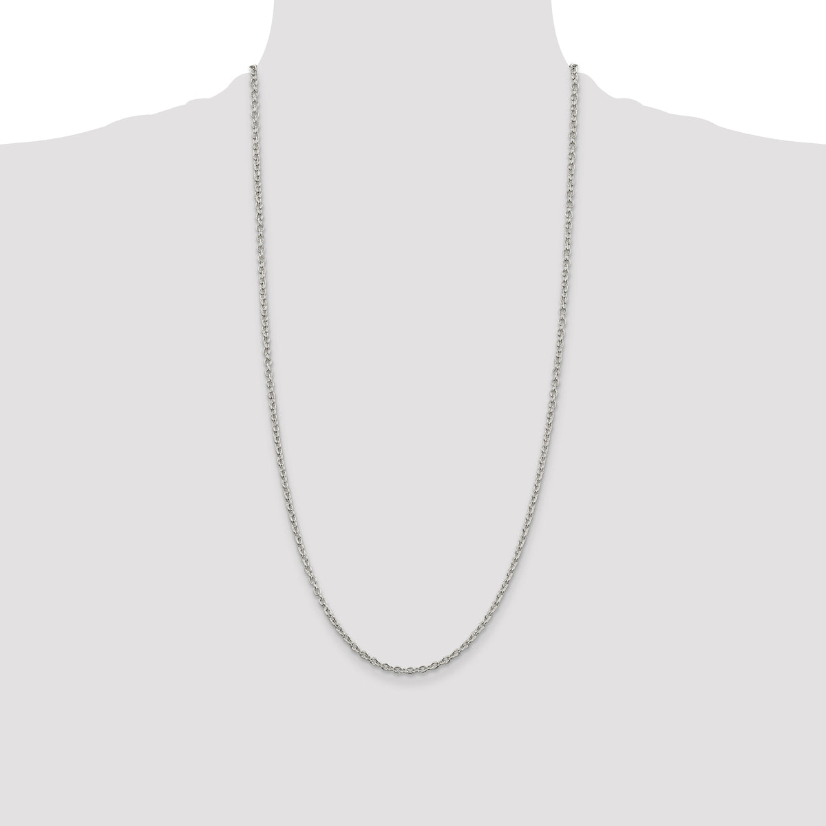 Sterling Silver 2.75mm Cable Chain