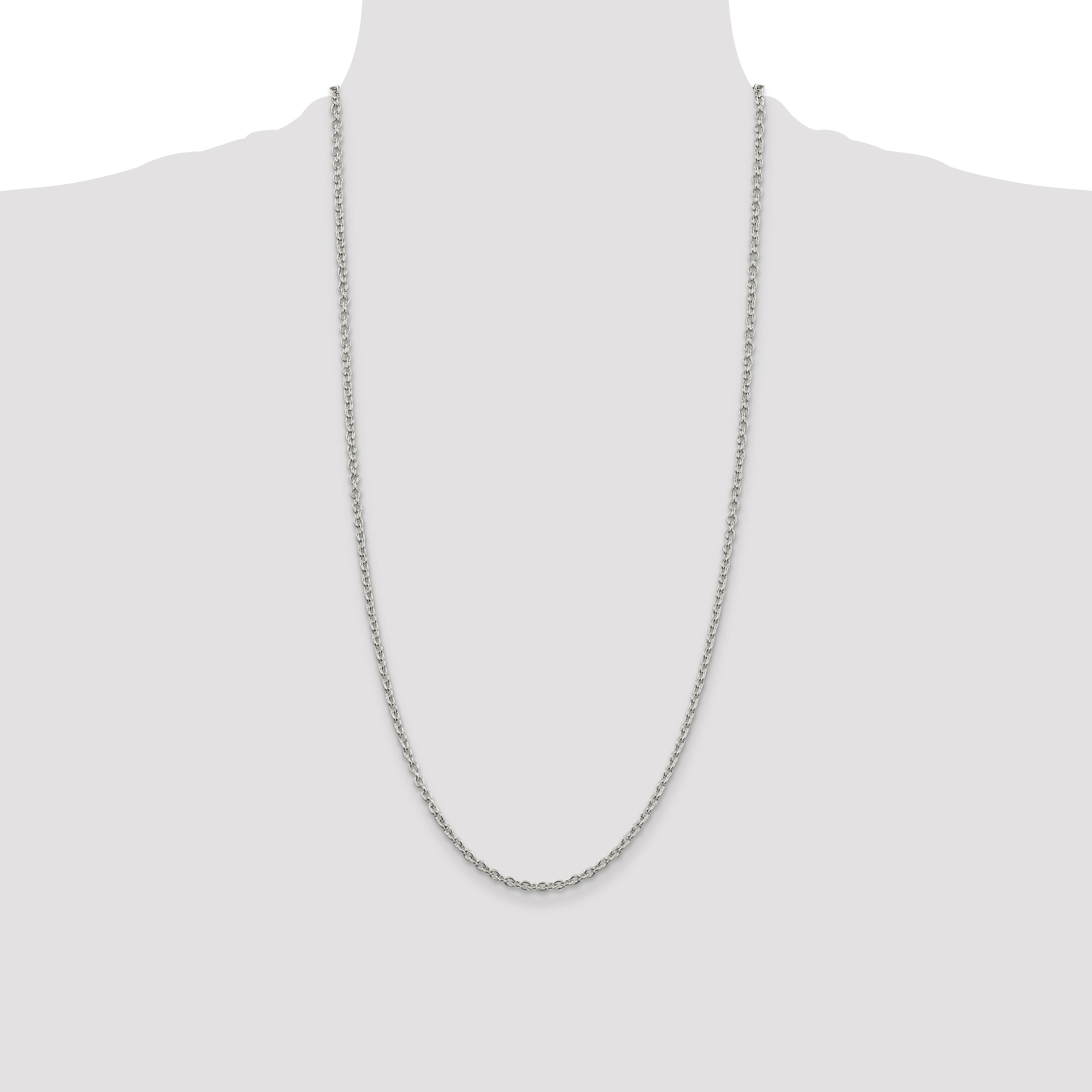 Sterling Silver 2.75mm Cable Chain