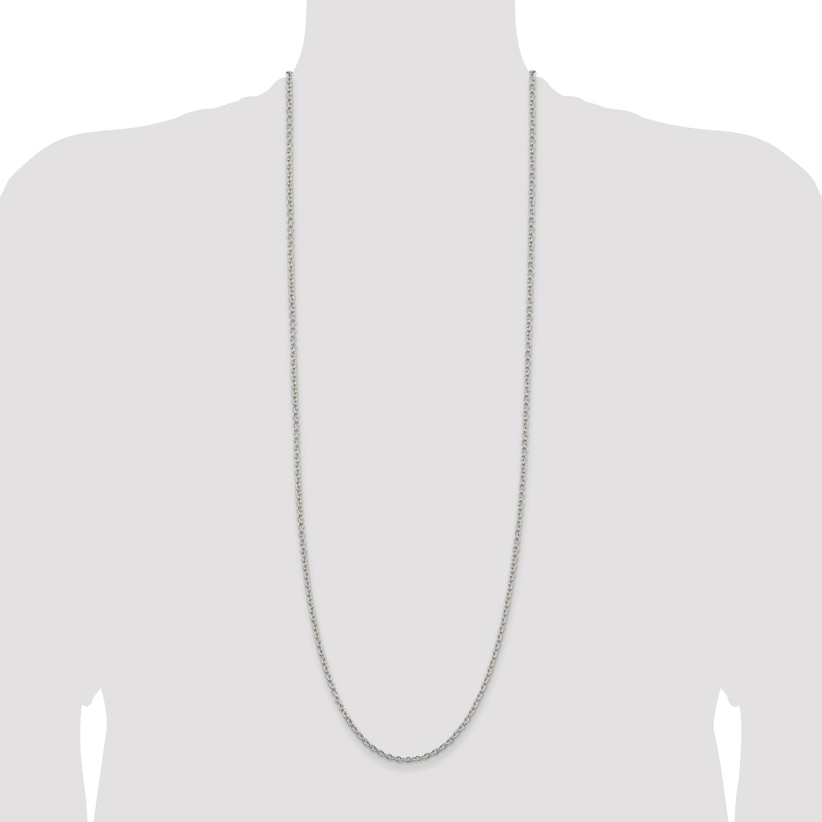 Sterling Silver 2.75mm Cable Chain