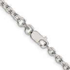 Sterling Silver Rhodium-plated 3.5mm Cable Chain