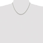 Sterling Silver Rhodium-plated 3.5mm Cable Chain