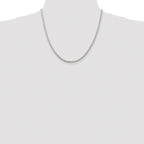 Sterling Silver Rhodium-plated 3.5mm Cable Chain
