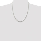 Sterling Silver Rhodium-plated 3.5mm Cable Chain