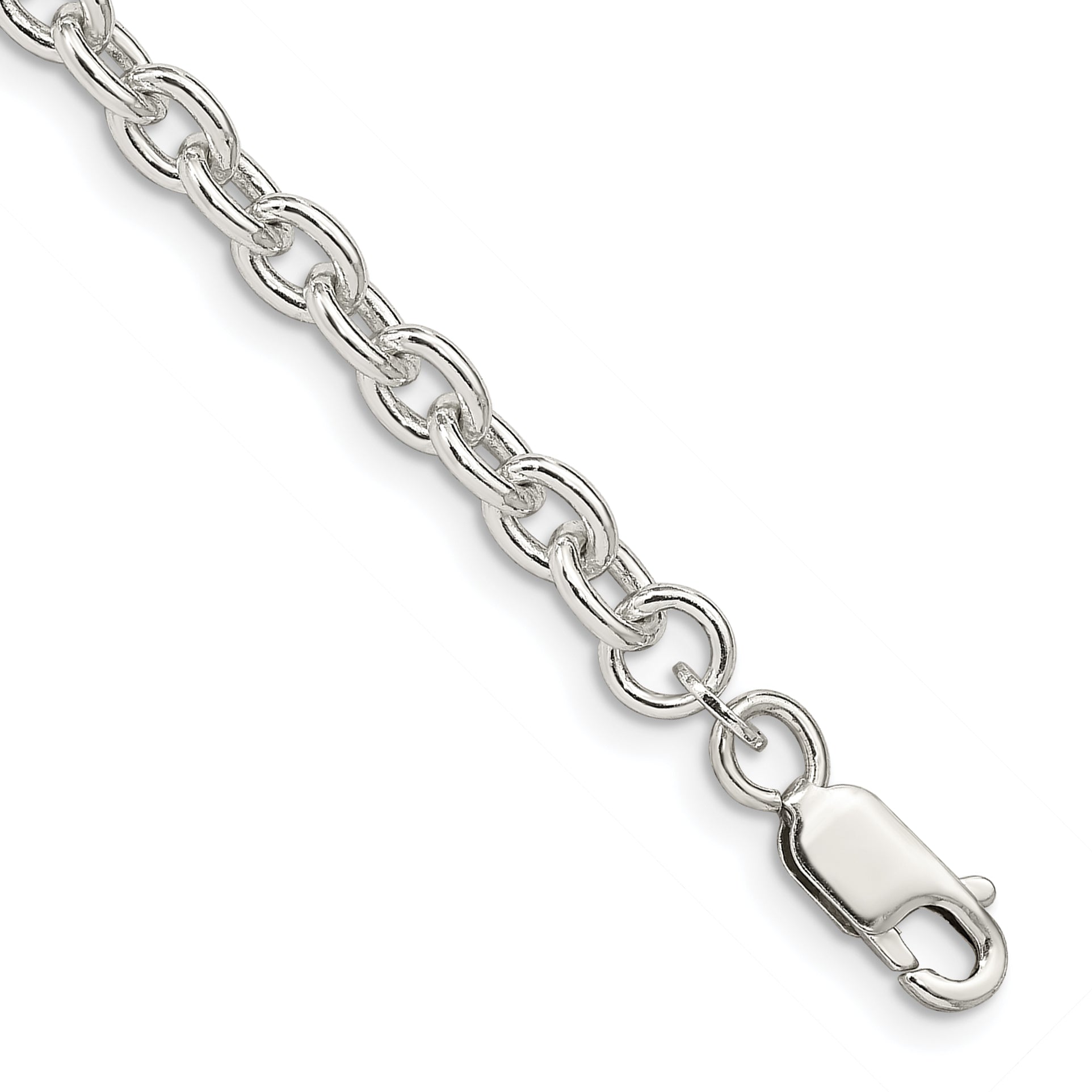 Sterling Silver Cable Chain Bracelet 4.5mm