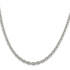 Sterling Silver Rhodium-Plated Cable Chain Necklace 4.5mm
