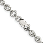 Sterling Silver Rhodium-Plated Cable Chain Necklace 4.5mm