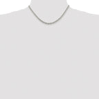 Sterling Silver Rhodium-Plated Cable Chain Necklace 4.5mm