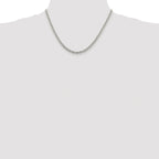 Rhodium-Plated Cable Chain in Sterling Silver, 4.5mm - Sophia Jewelers