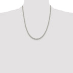 Rhodium-Plated Cable Chain in Sterling Silver, 4.5mm - Sophia Jewelers
