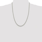 Rhodium-Plated Cable Chain in Sterling Silver, 4.5mm - Sophia Jewelers