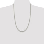 Rhodium-Plated Cable Chain in Sterling Silver, 4.5mm - Sophia Jewelers