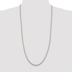 Rhodium-Plated Cable Chain in Sterling Silver, 4.5mm - Sophia Jewelers