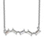 Cheryl M Sterling Silver Rhodium-plated Emerald-cut CZ Bar Necklace